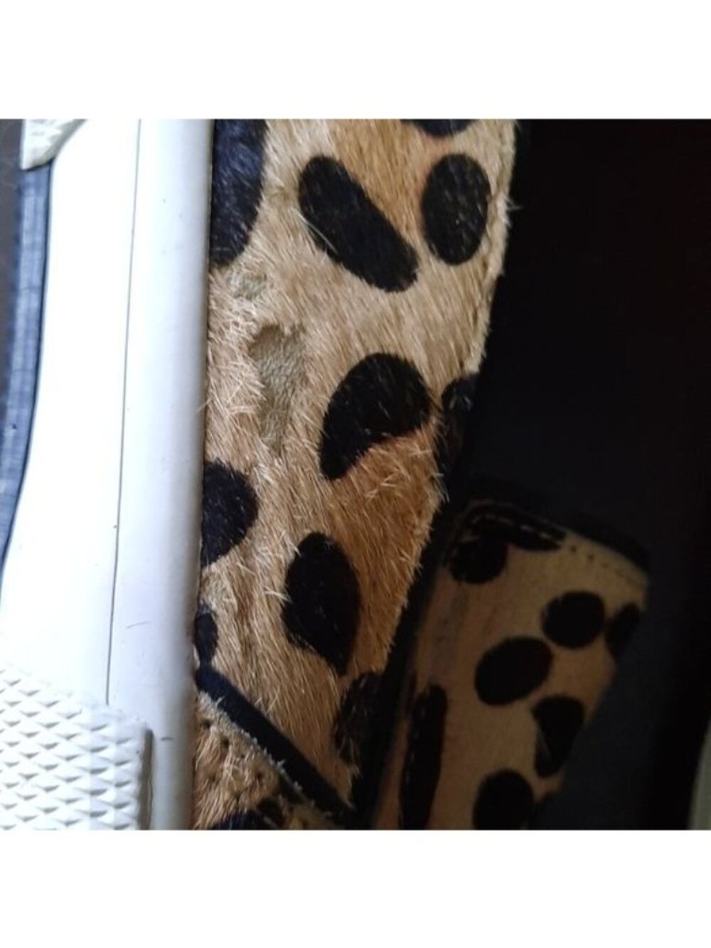 Kenneth Cole Reaction Womens Leopard Print Salt & Pep Slip On Loafers Size 9.5 - Picture 4 of 9